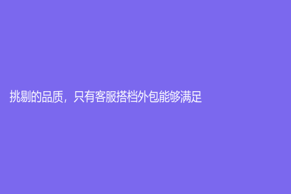 挑剔的品質，只有客服搭檔外包能夠滿足！